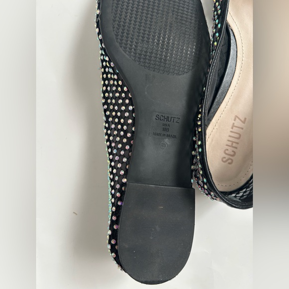 Schutz Polynna Ballet mesh sparkle Flat shoes sz 10 - Picture 7 of 8